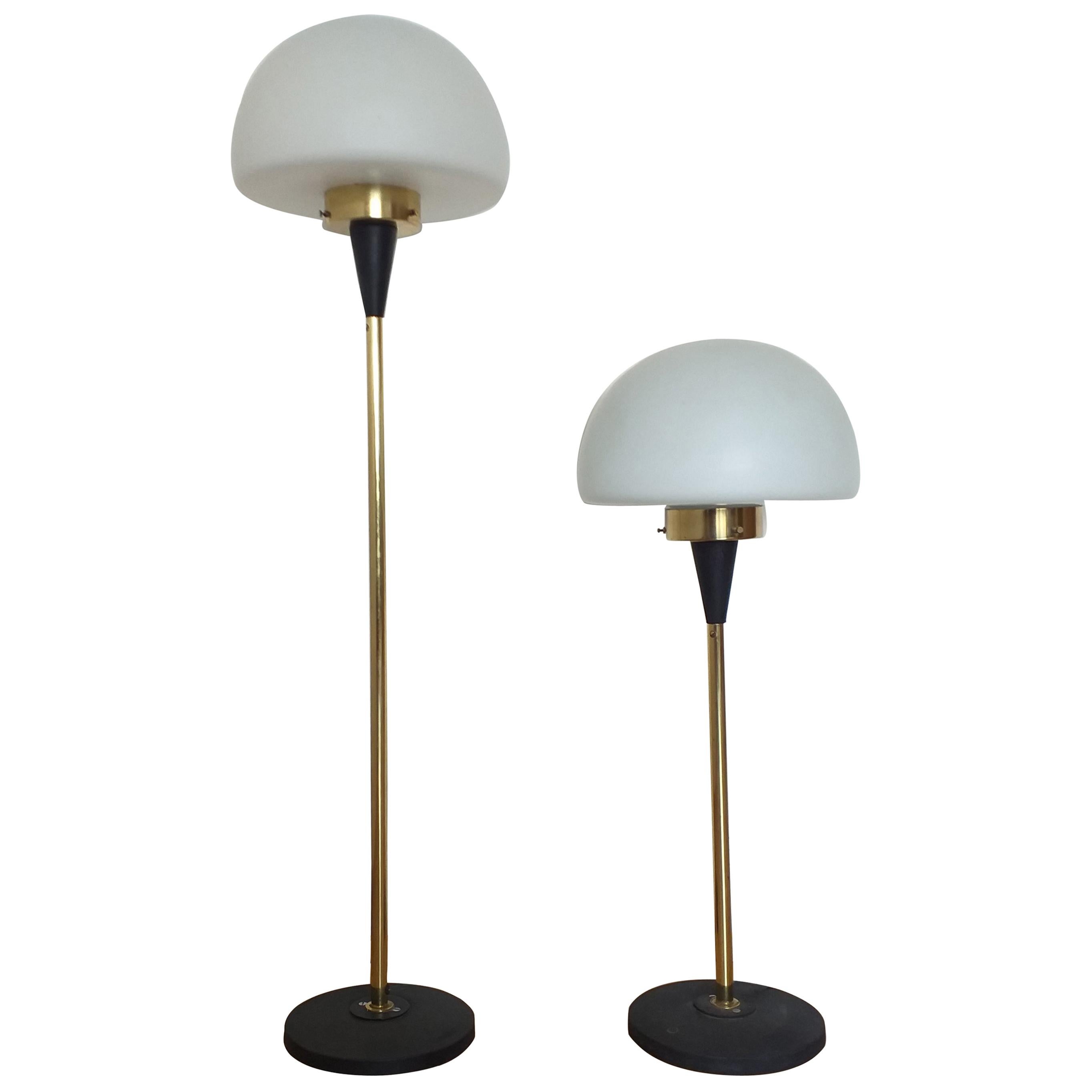 Set of Two Floor Lamps Lidokov Designed by Josef Hurka, 1970s