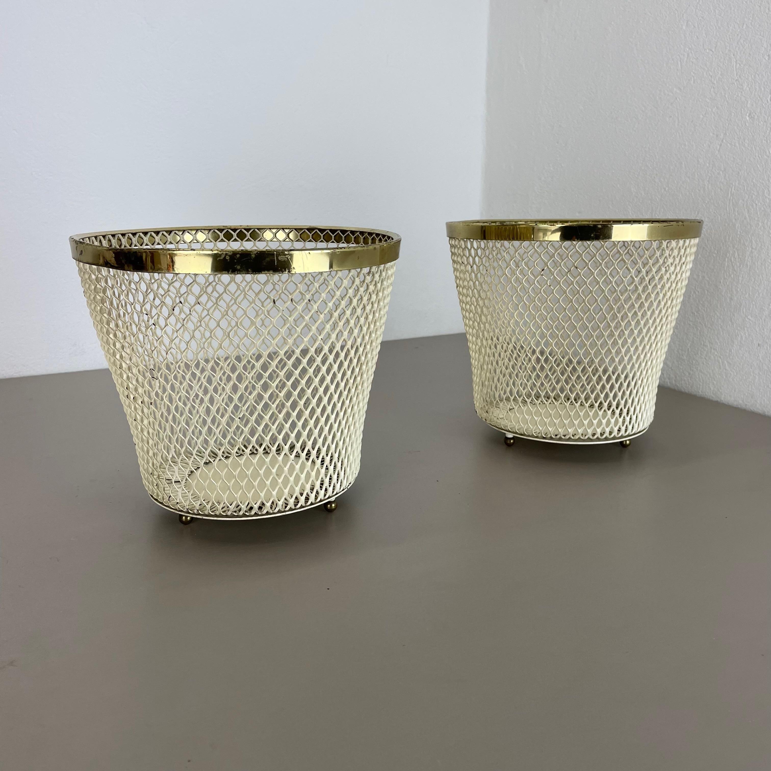 Mid-Century Modern Set of Two Flower Pot Plant Stands Vases by Mathieu Mategot Attr., France, 1950 For Sale