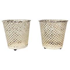 Set of Two Flower Pot Plant Stands Vases by Mathieu Mategot Attr., France 1950