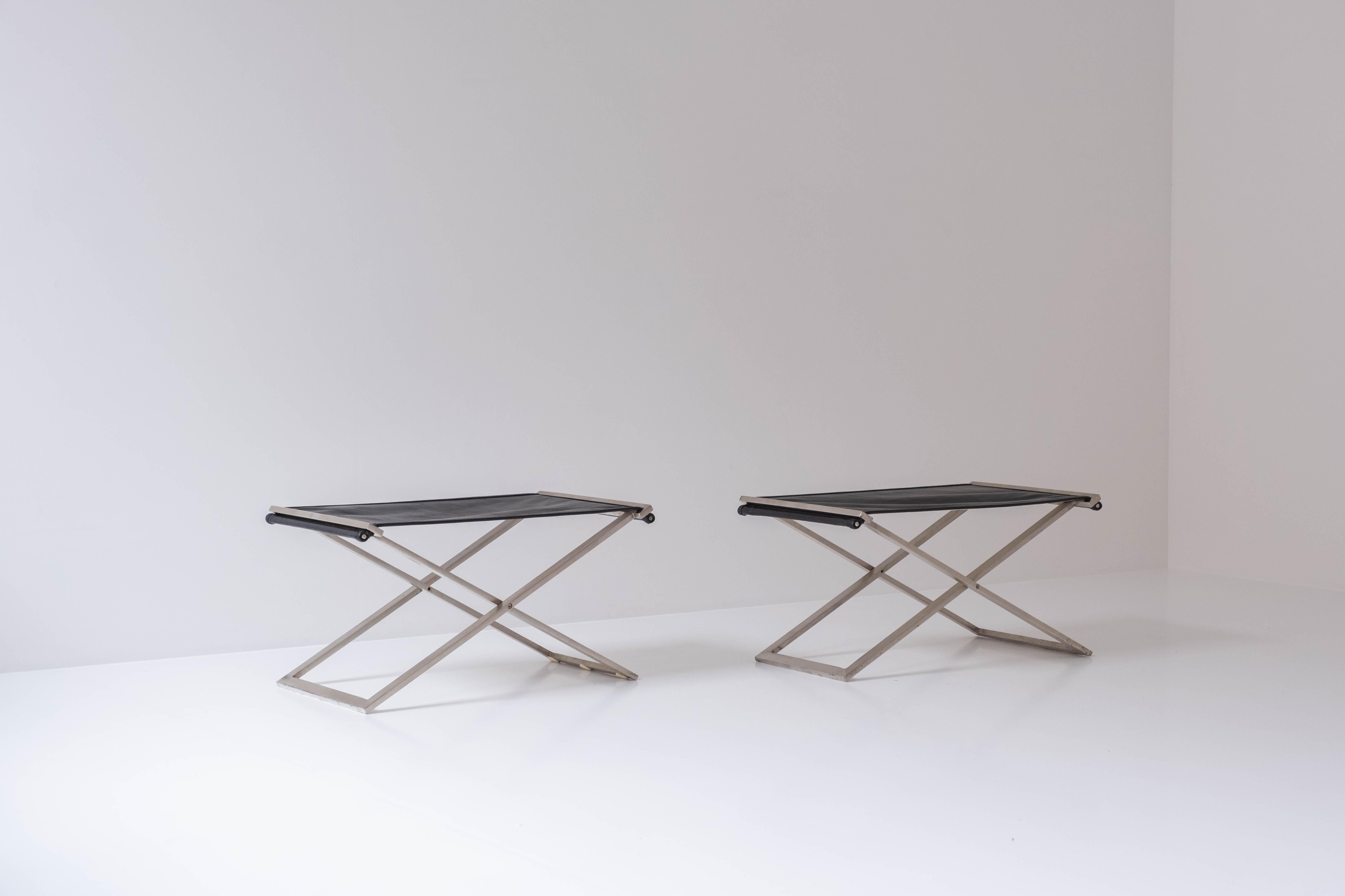 Scandinavian Modern Set of Two Folding Stools from Denmark, Designed in the, 1960s