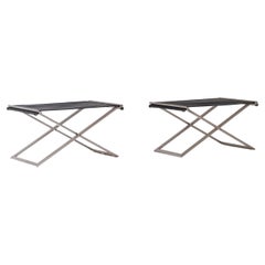 Set of Two Folding Stools from Denmark, Designed in the, 1960s