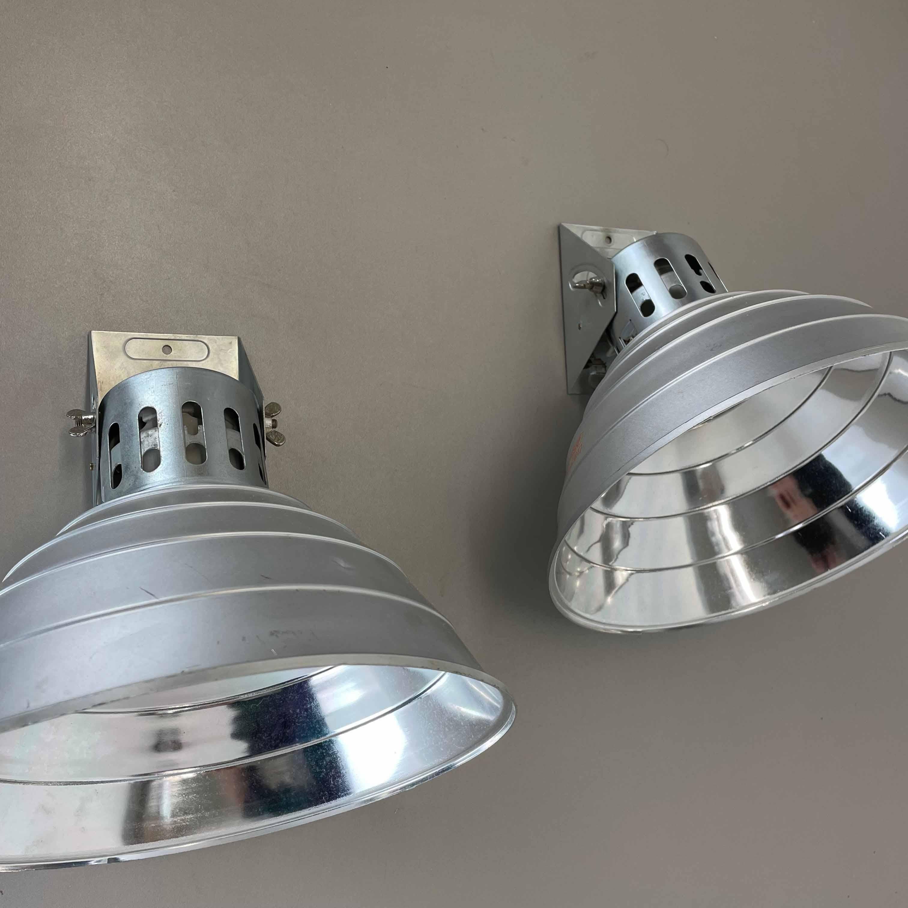 Set of Two Fotostudio Wall Ceiling Lights by Zeiss Ikon Germany 1970s No. 2 For Sale 13