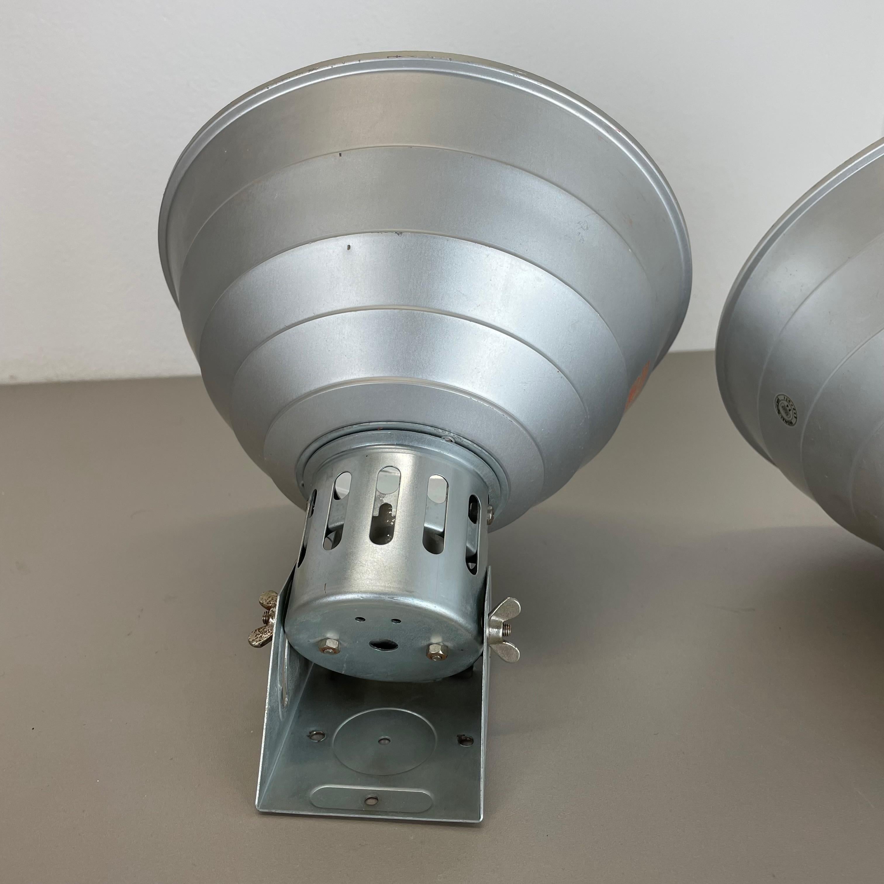 Set of Two Fotostudio Wall Ceiling Lights by Zeiss Ikon Germany 1970s No. 2 For Sale 14