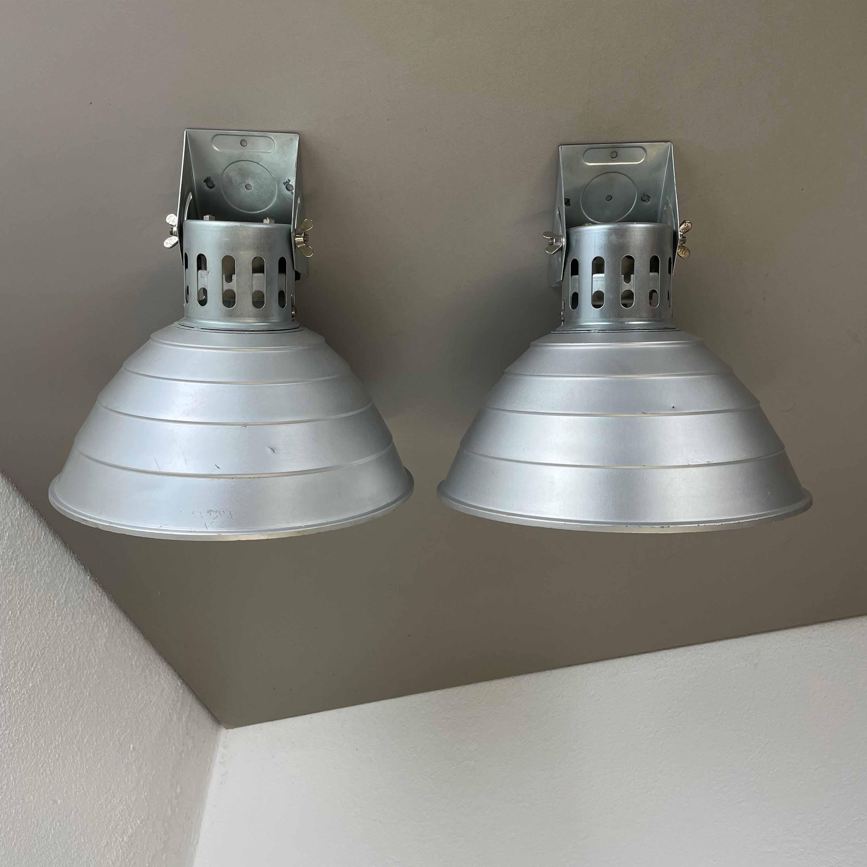 Metal Set of Two Fotostudio Wall Ceiling Lights by Zeiss Ikon Germany 1970s No. 2 For Sale