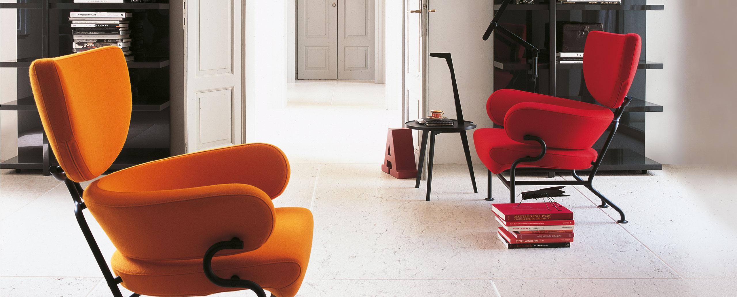 XXIe siècle et contemporain Ensemble de deux fauteuils Franco Albini Tre Pezzi par Cassina en vente