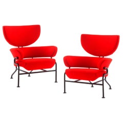Ensemble de deux fauteuils Franco Albini Tre Pezzi par Cassina