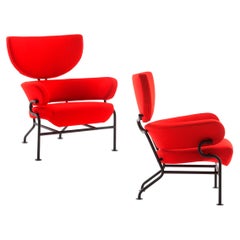 Set of Two Franco Albini Tre Pezzi Armchairs by Cassina
