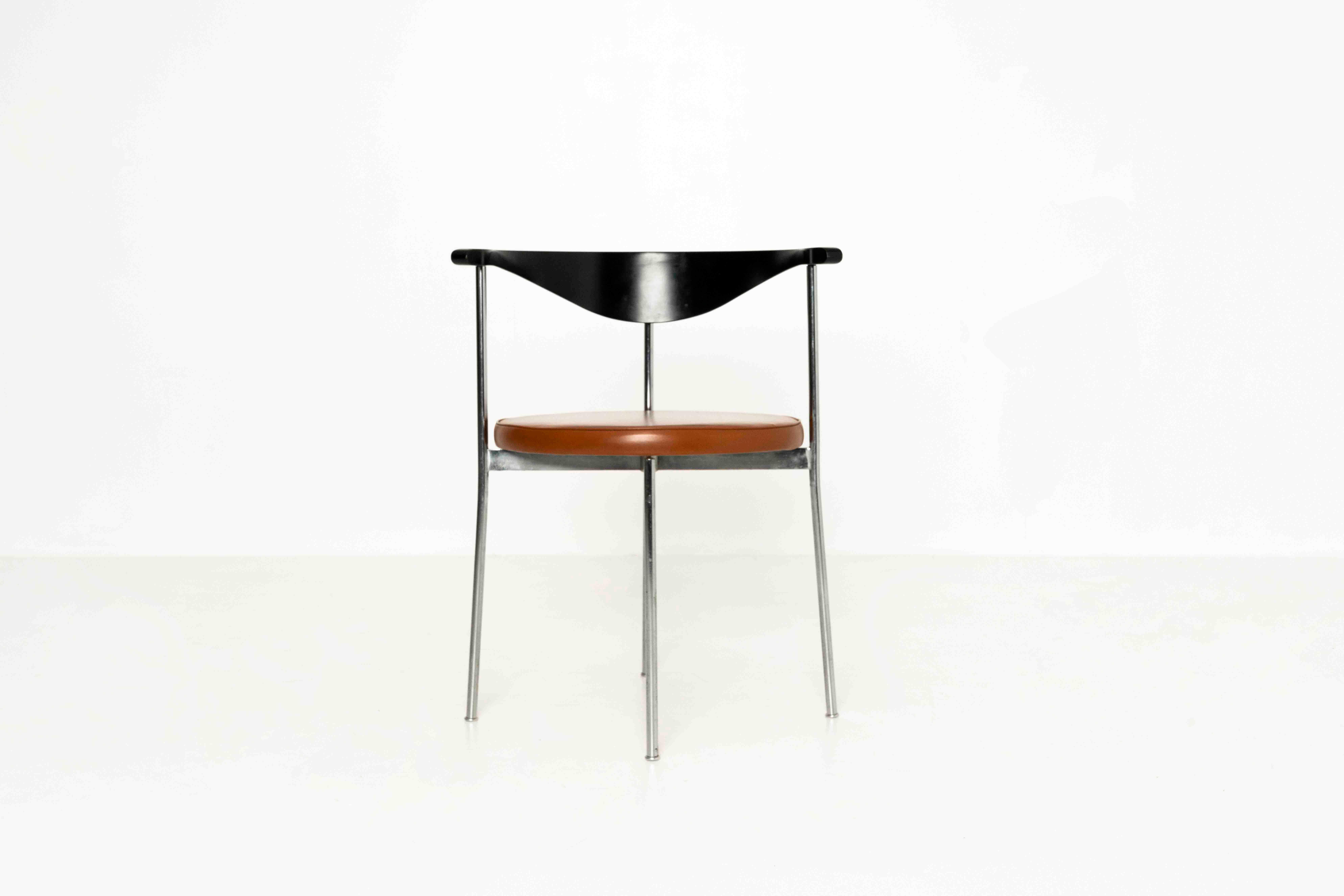 Mid-20th Century Set of Two Frederick Sieck Chairs for Fritz Hansen, Denmark 1960s