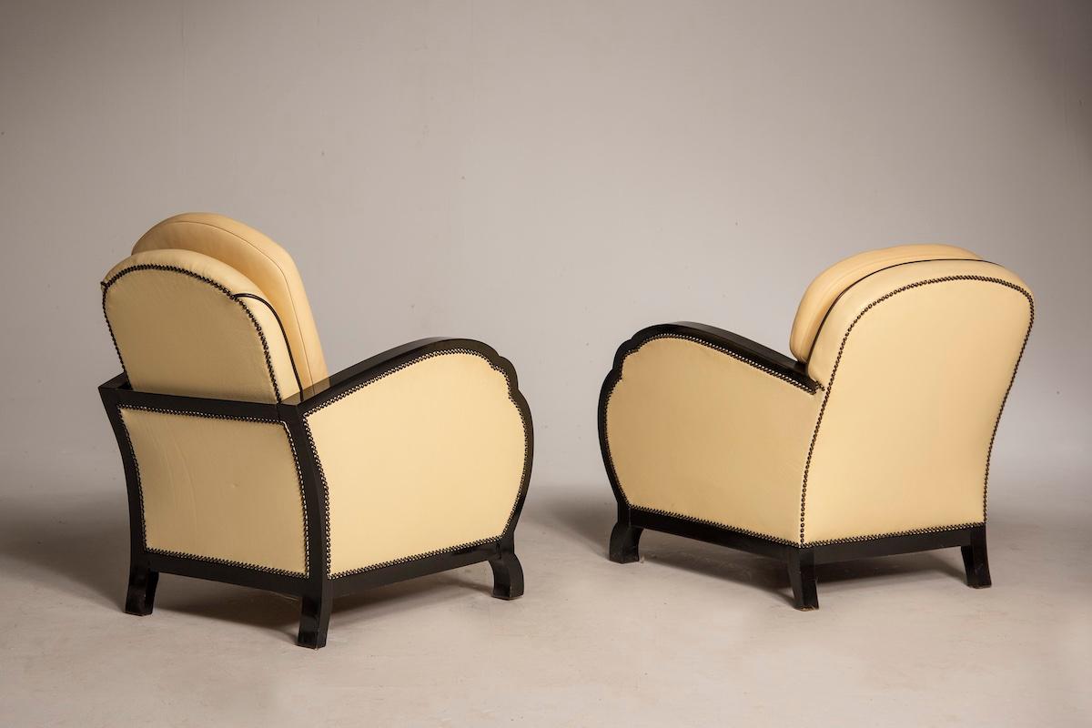 Set of Two French Art Deco Armchairs en venta 4