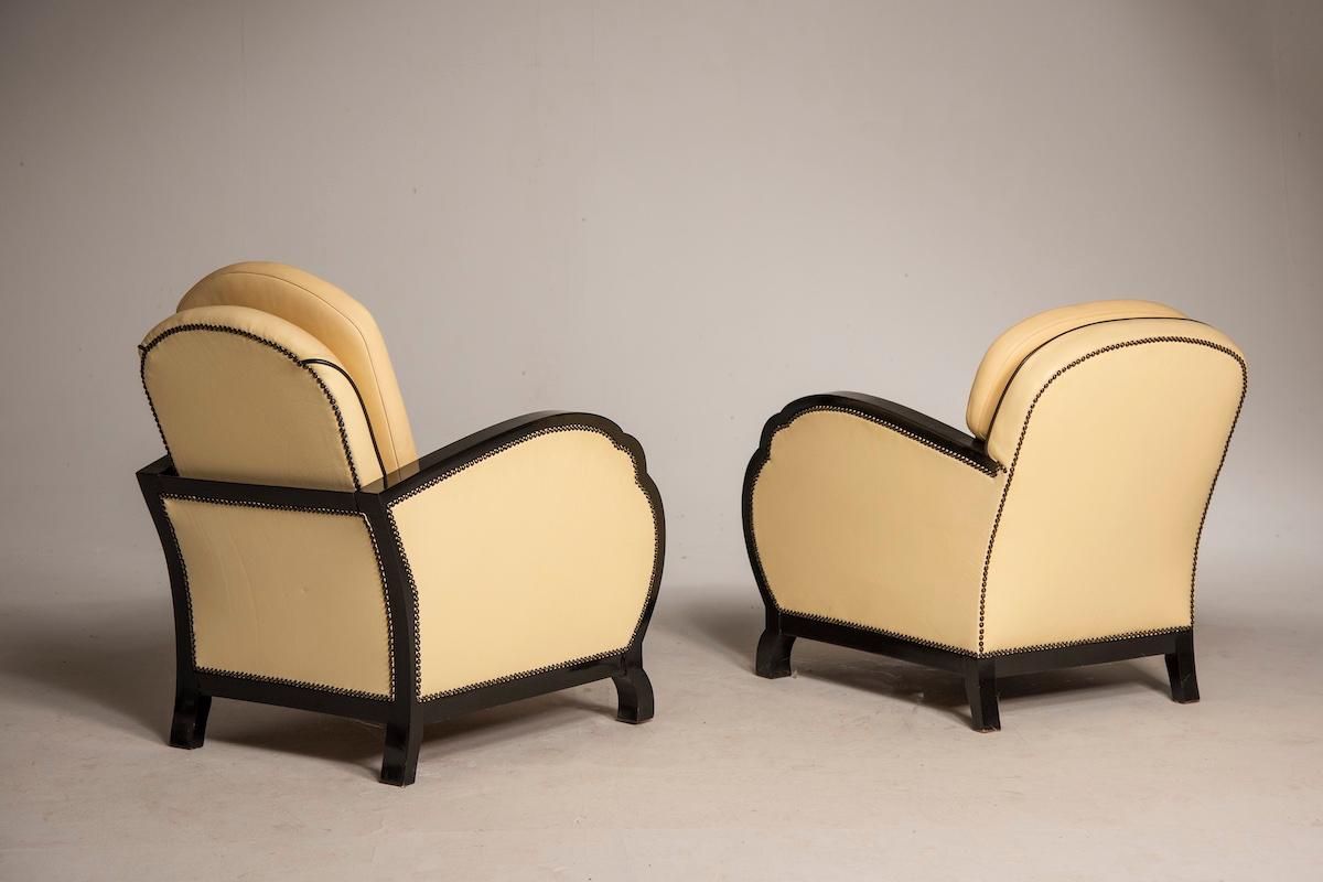 Set of Two French Art Deco Armchairs en venta 5