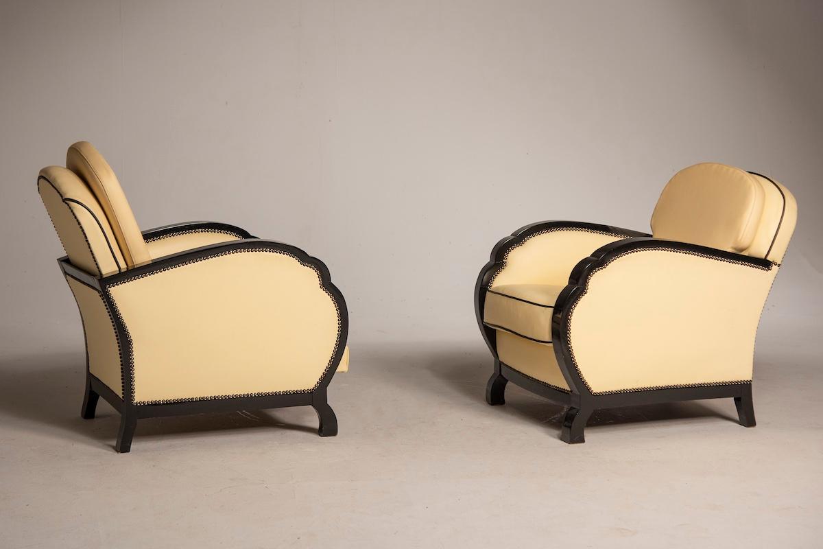 Set of Two French Art Deco Armchairs en venta 2
