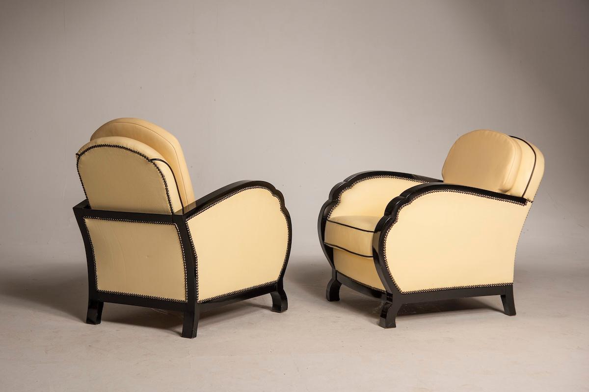 Set of Two French Art Deco Armchairs en venta 3
