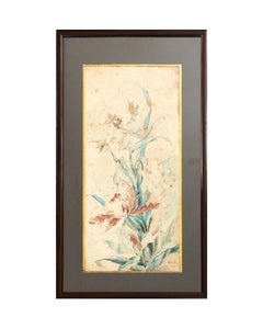 Set Of Two French Botanical Watercolors, 1909, 20th Century
