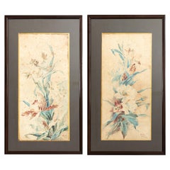 Satz von zwei französischen botanischen Aquarellen, 1909, 20.