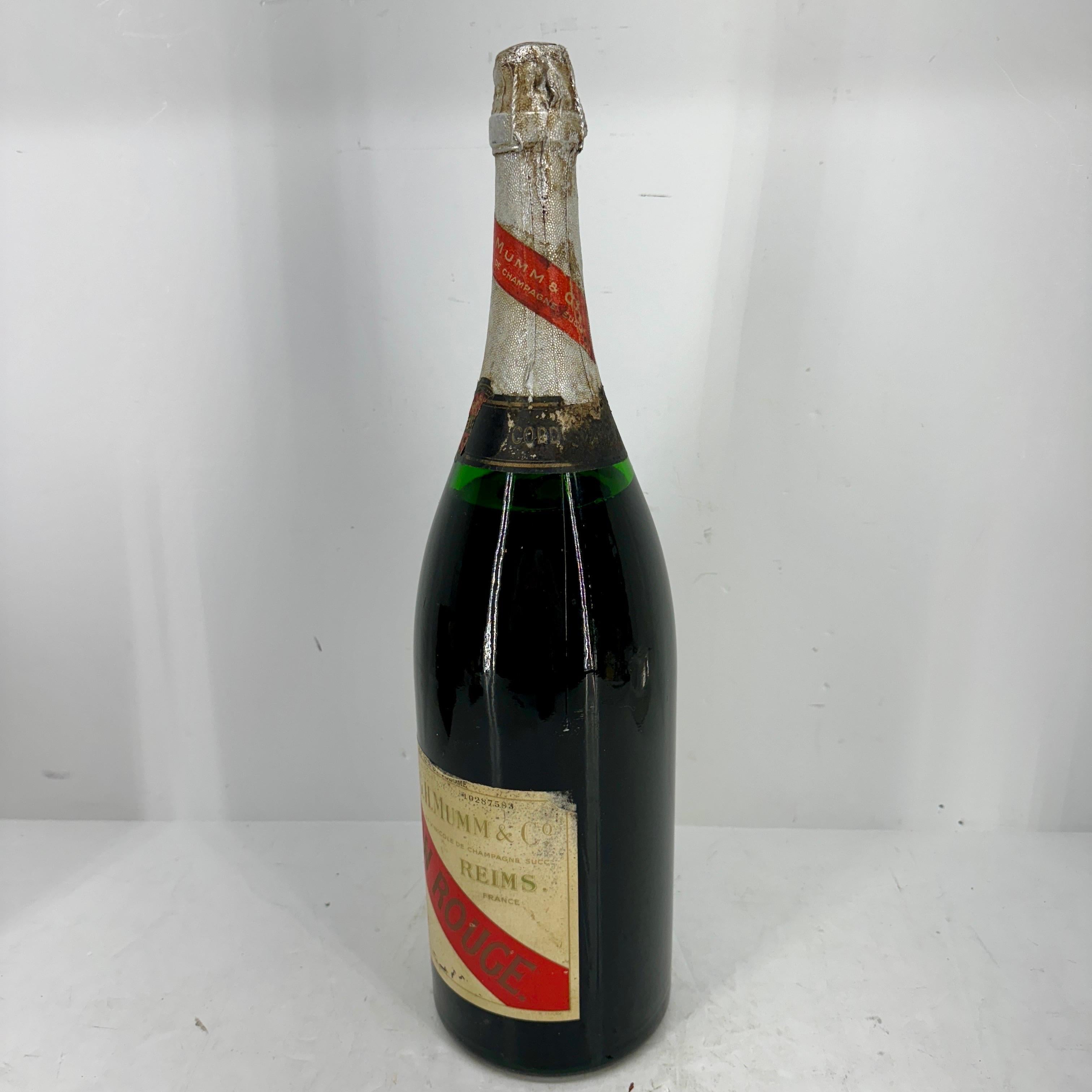 Set of Two French Giant Champagne Wine Bottles, Gordon Rouge and Chauvenet For Sale 2