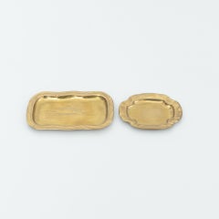 Set of Two French Metal Ashtray, circa early 20th Century