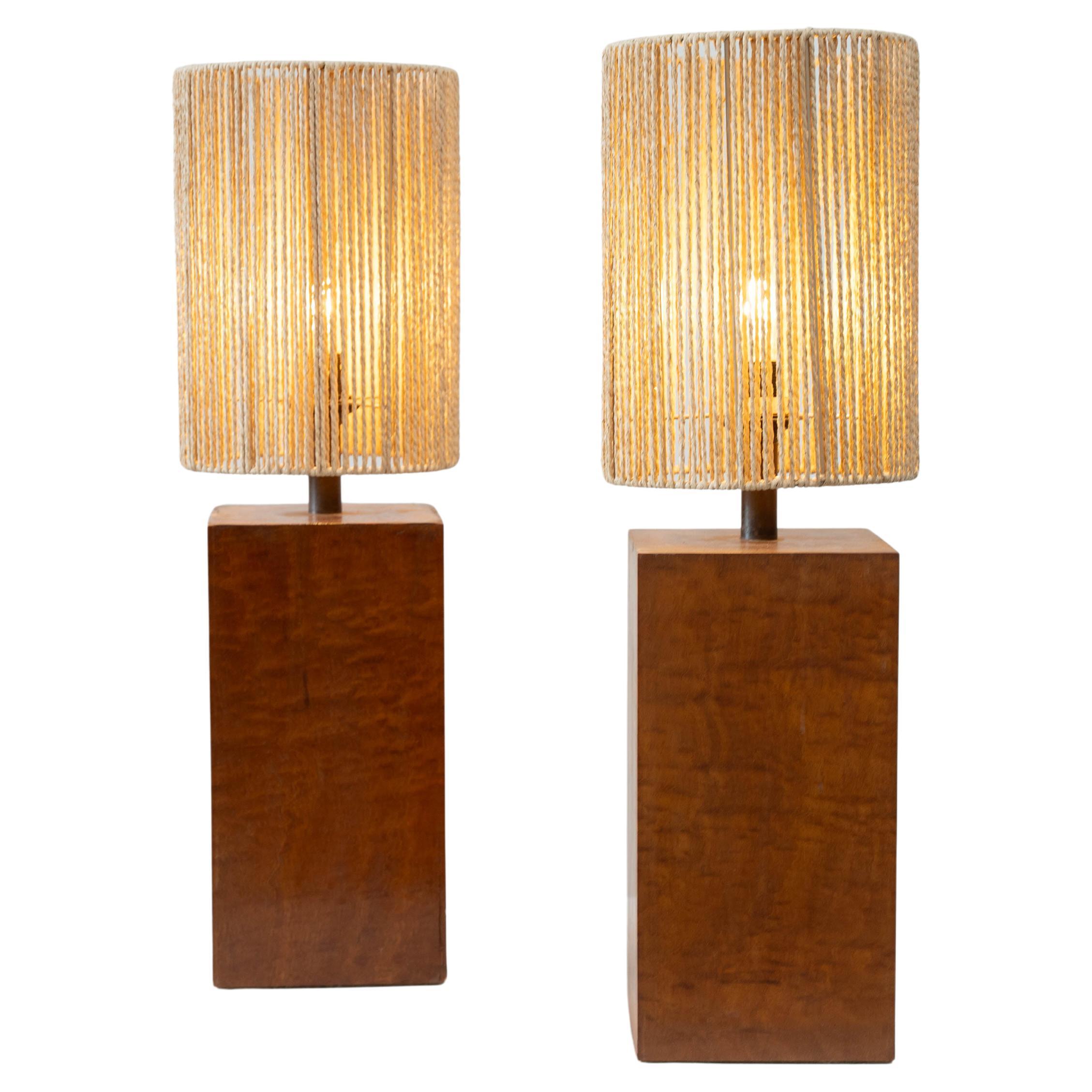 Set of two French table lamps