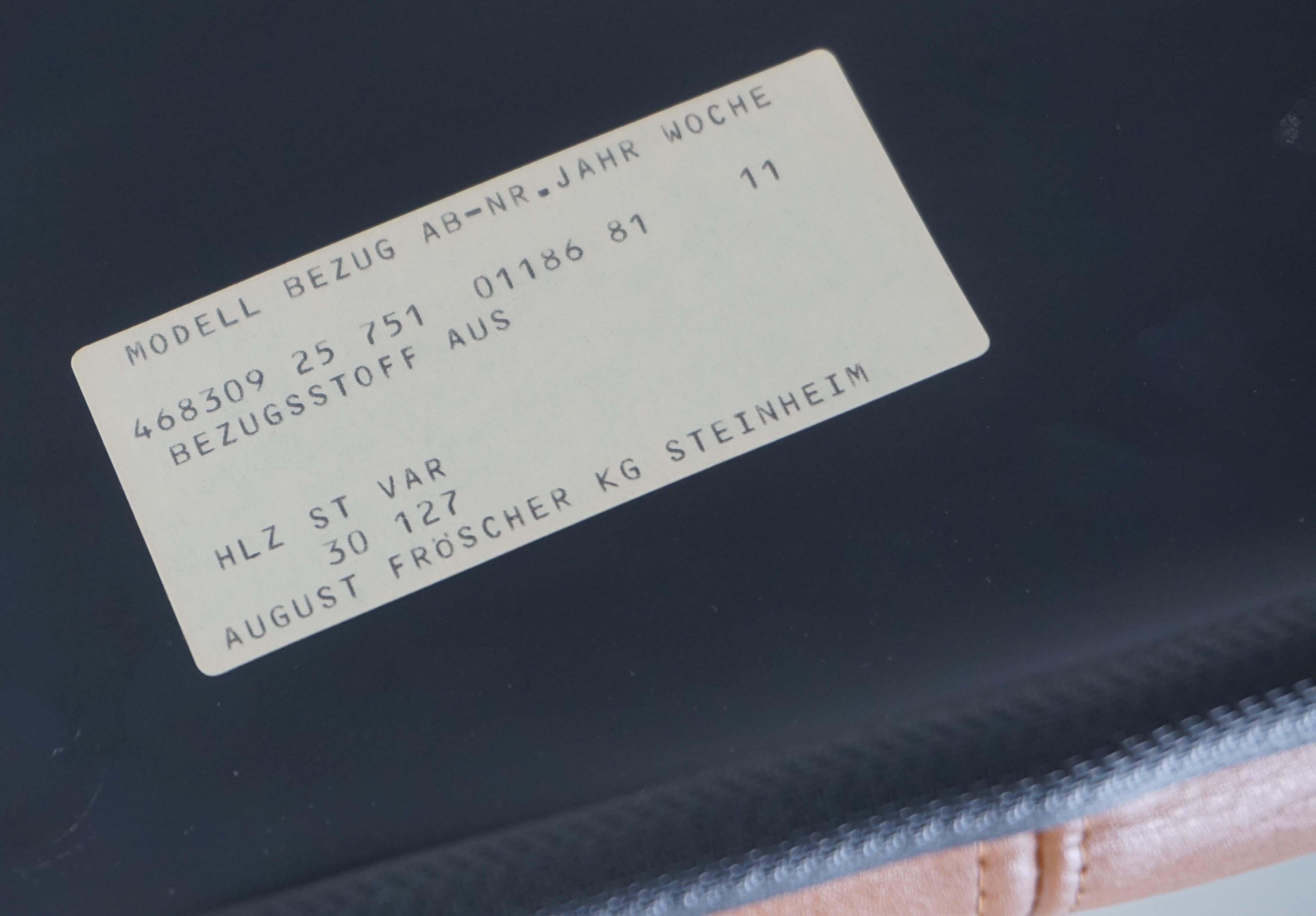 Set di due sedie da ufficio Fröscher di Burkhard Vogtherr, 1970 in vendita 8