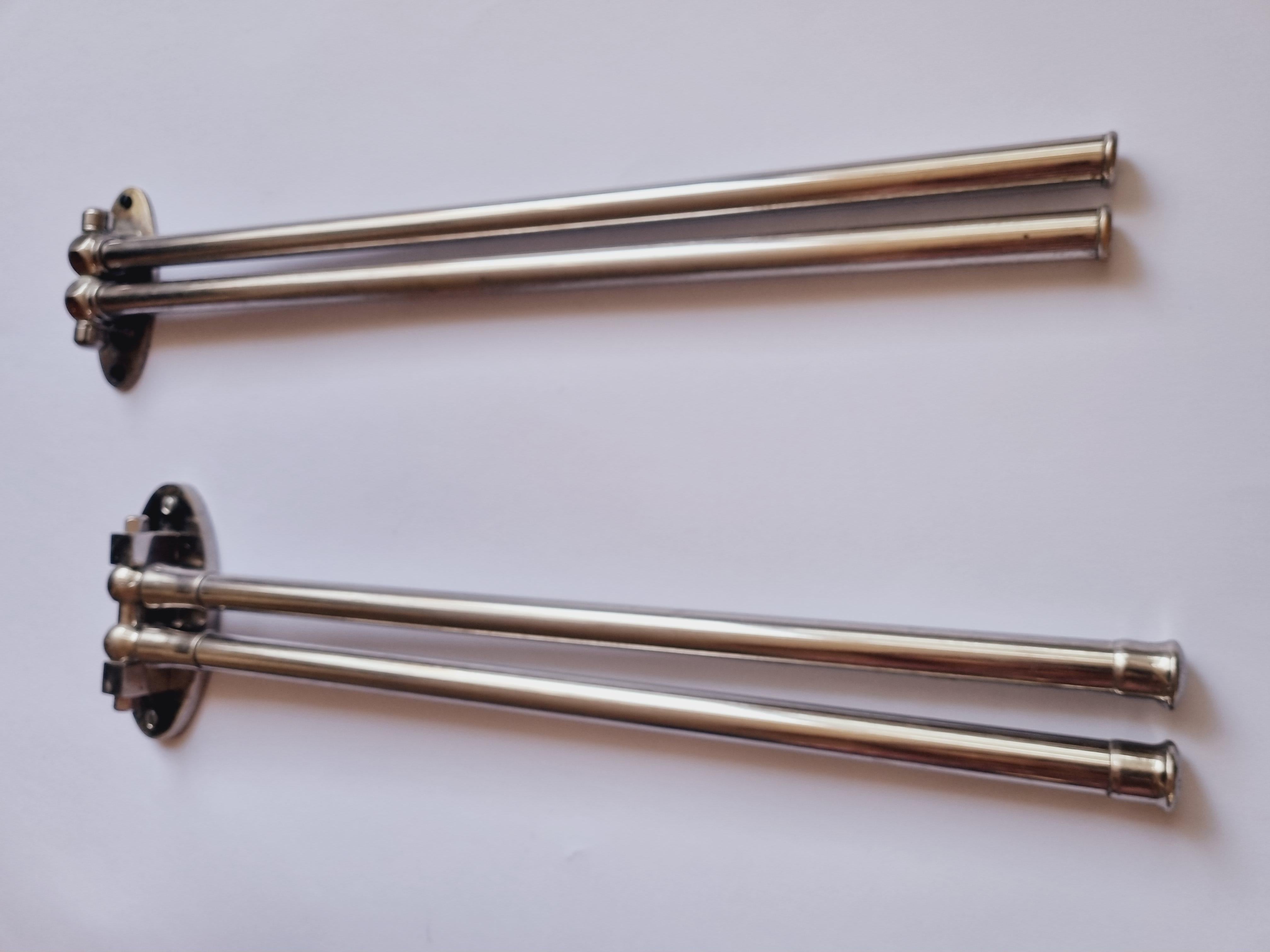 Set of Two Functionalism, Art Deco Chrome Towel Holders, 1930s For Sale 5