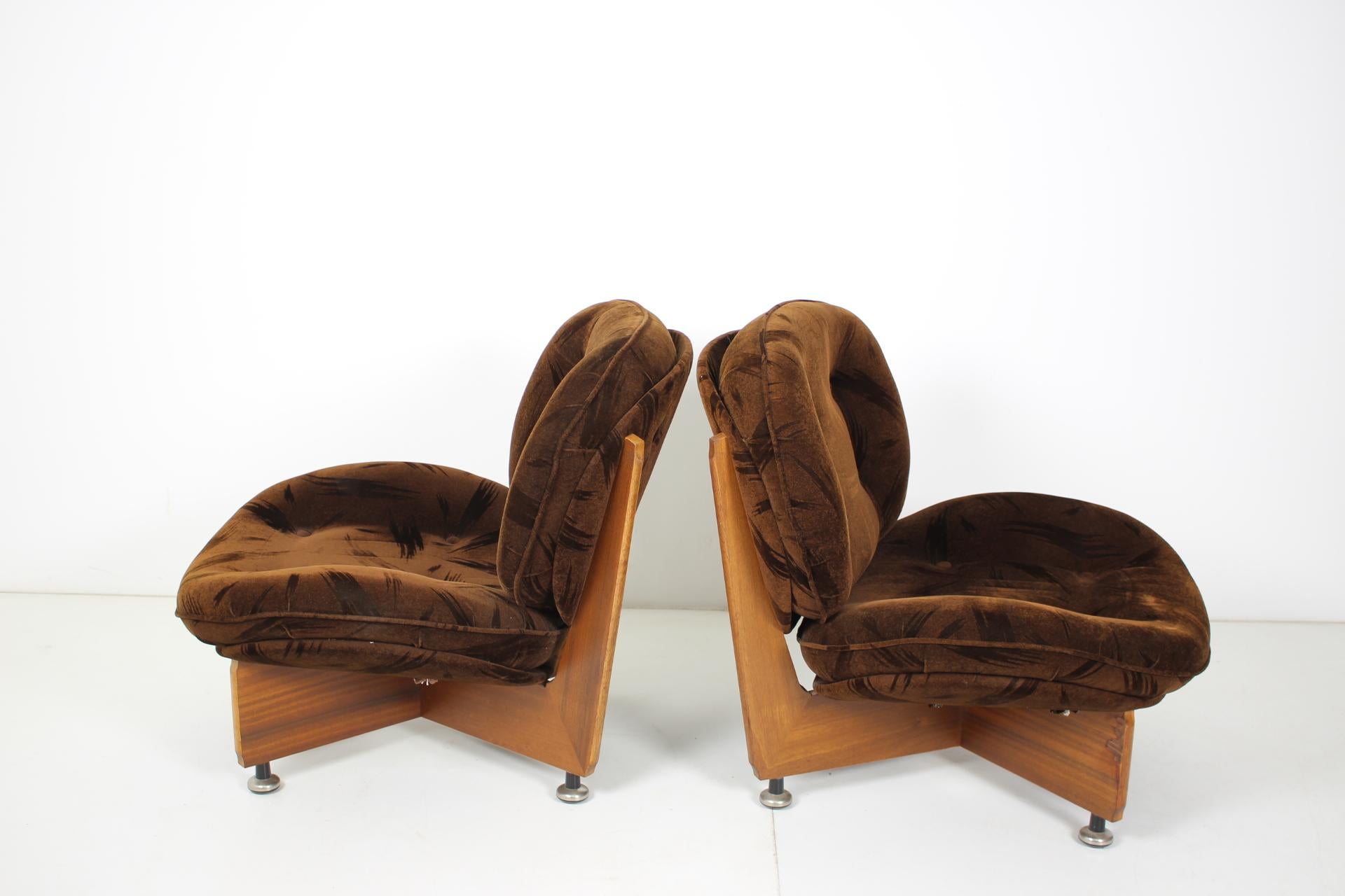 Late 20th Century Set of Two German Armchairs, 1970s