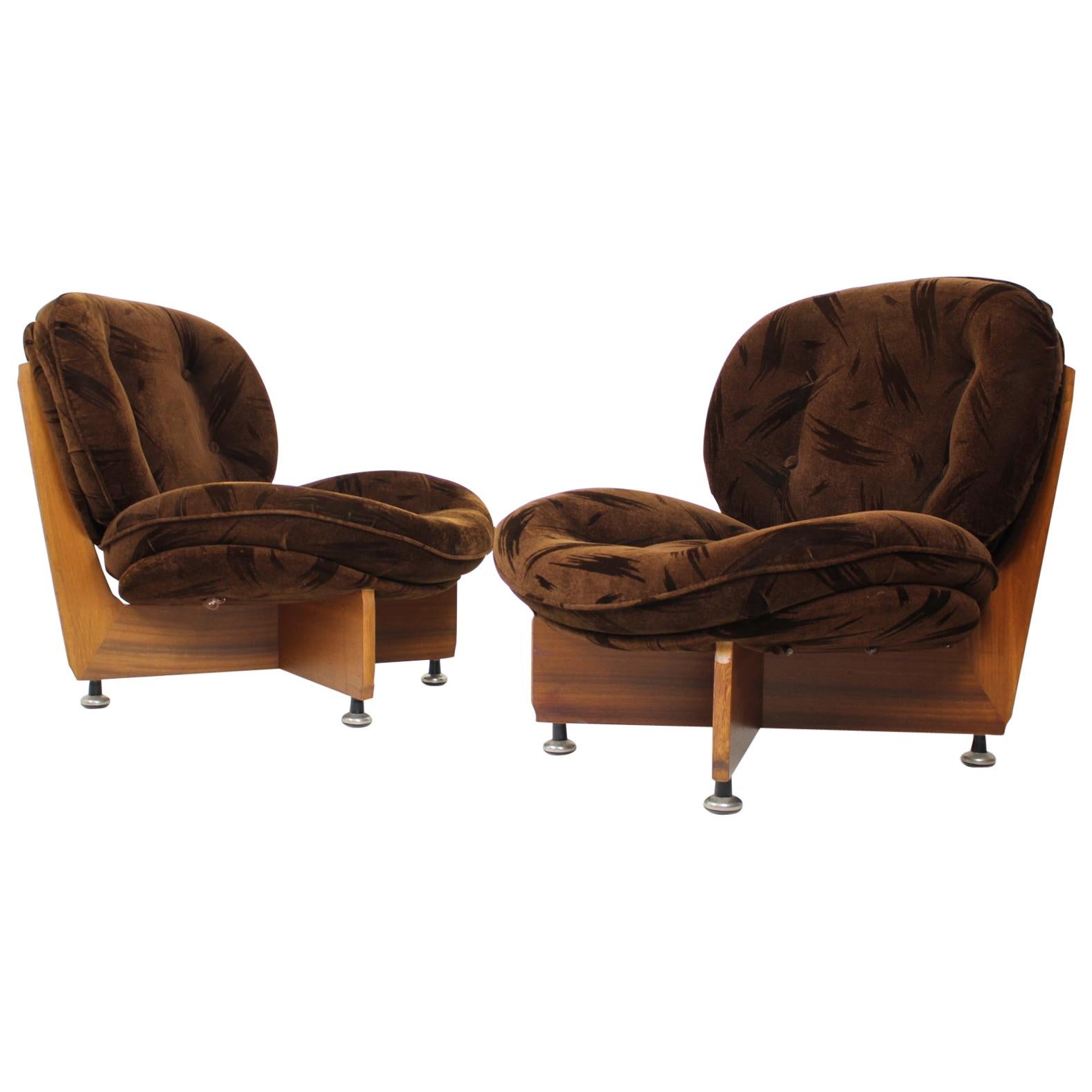 Set of Two German Armchairs, 1970s