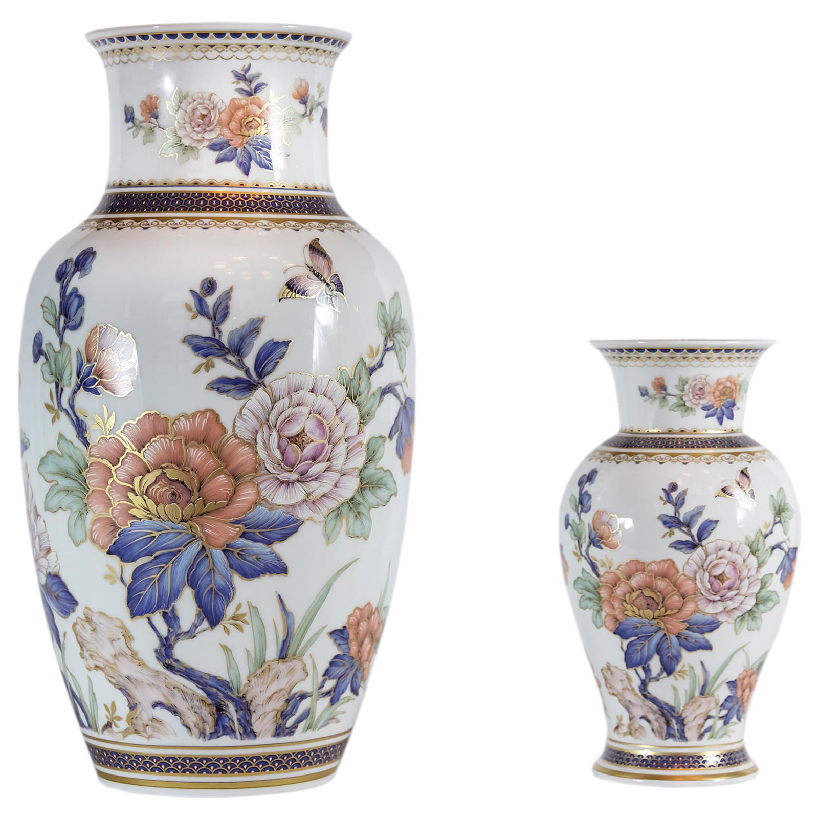 Set of Two German Kaiser Porcelain Vases