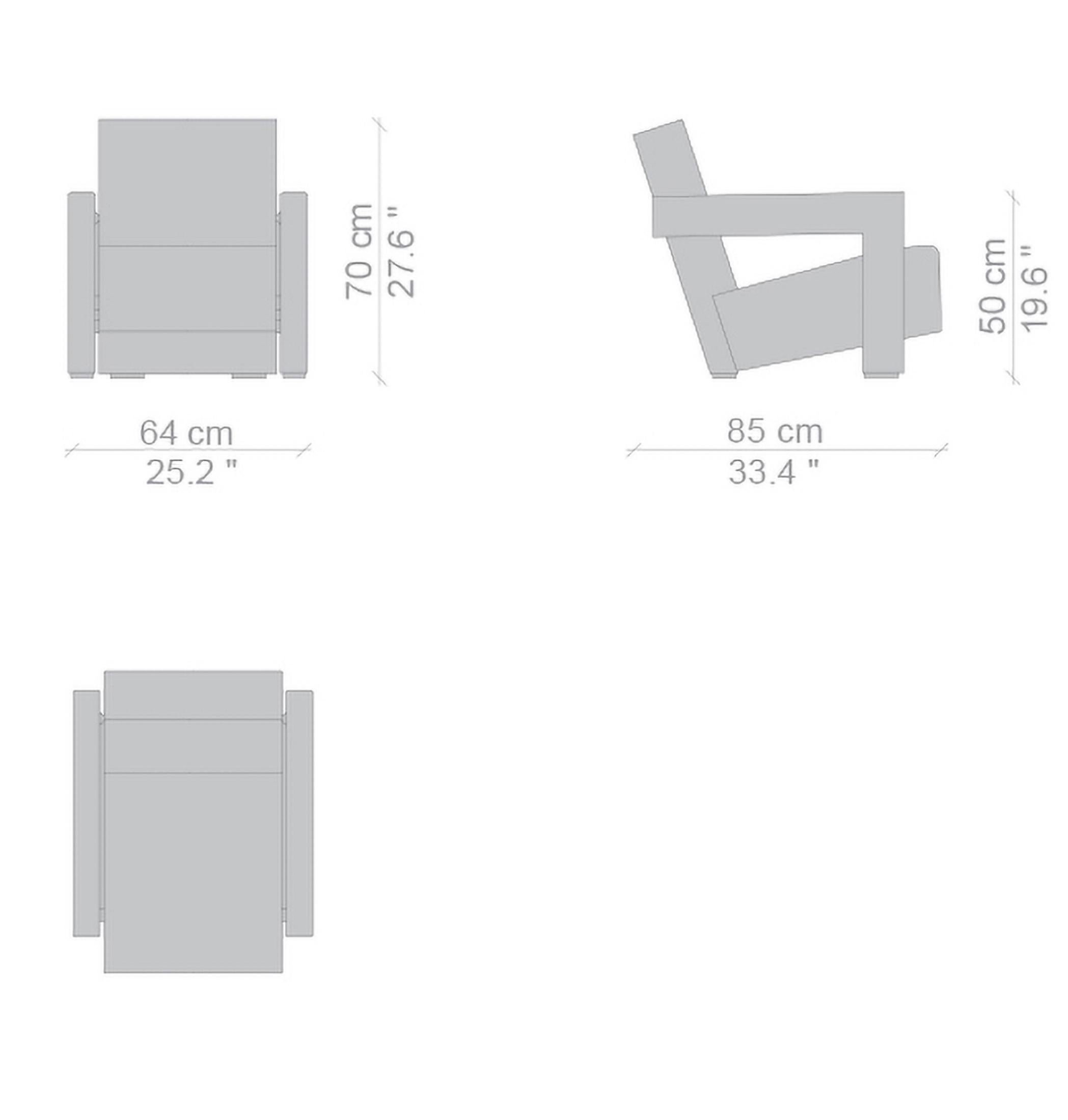 Set of Two Gerrit Thomas Rietveld Utrecht Armchair by Cassina 3