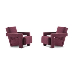 Set of Two Gerrit Thomas Rietveld Utrecht Armchair by Cassina