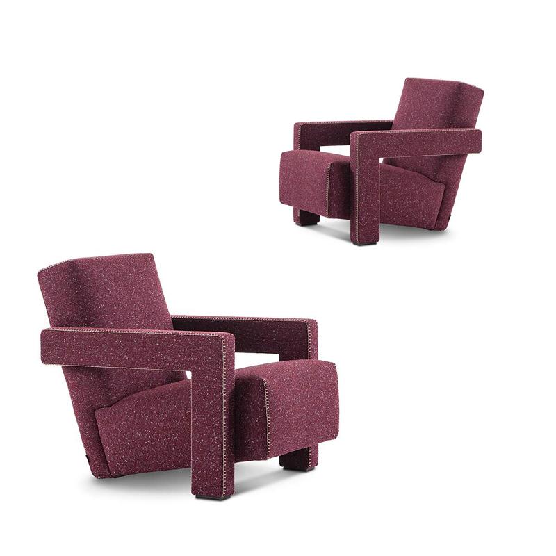 Mid-Century Modern Set of Two Gerrit Thomas Rietveld Utrecht Armchair by Cassina