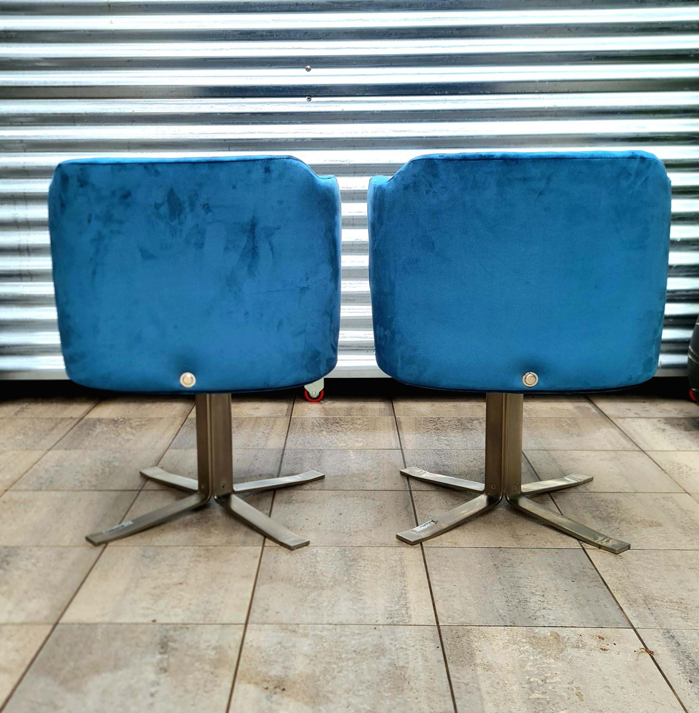 Set of Two Gianni Moscatelli Swivel 'Poney' Chairs for Formanova, Italy 1970's For Sale 6