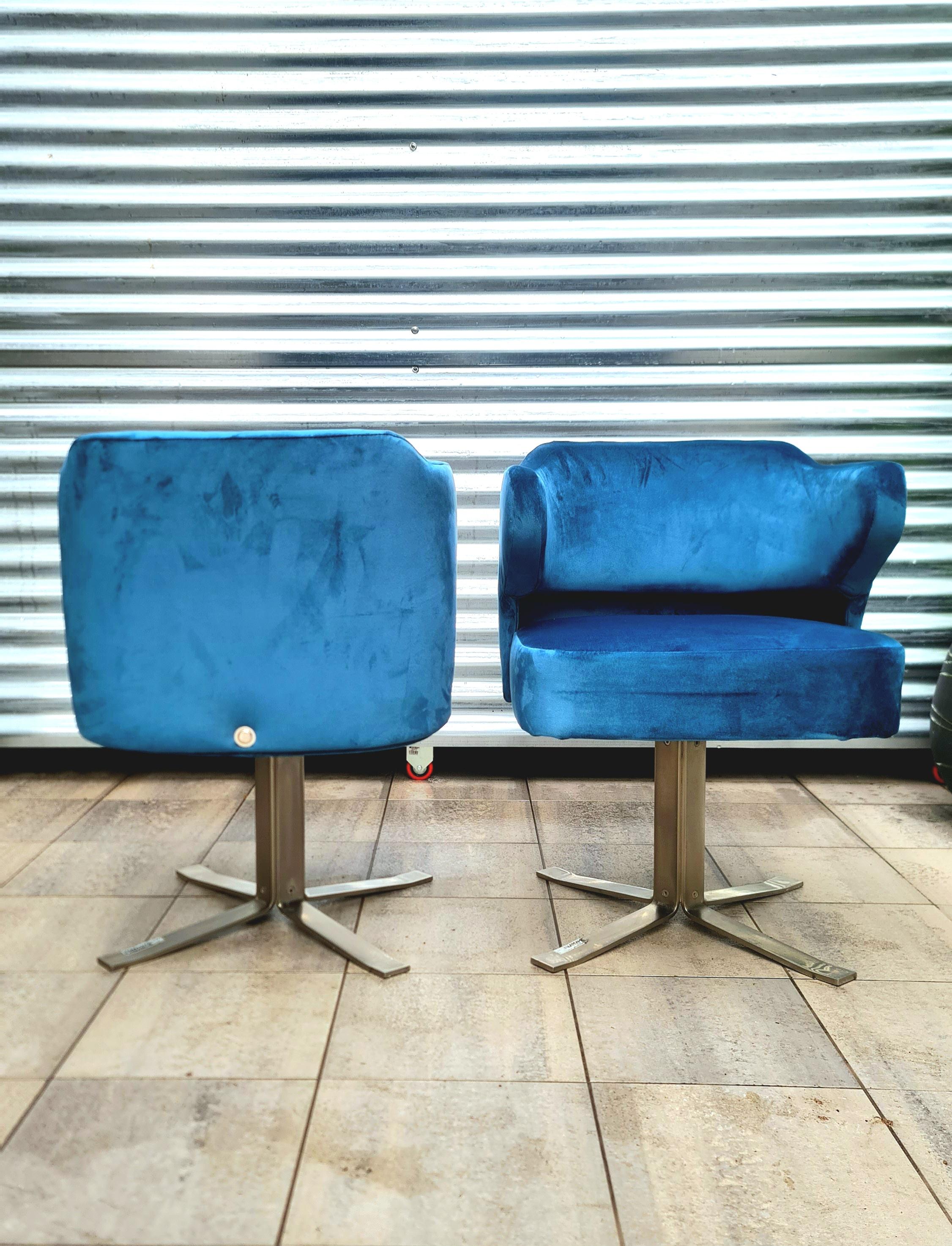 Satz von zwei drehbaren „Poney“-Stühlen von Gianni Moscatelli für Formanova, Italien, 1970er Jahre (20. Jahrhundert) im Angebot
