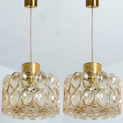 Set of Two Glass Pedants by Helena Tynell for Glashütte Limburg, 1960