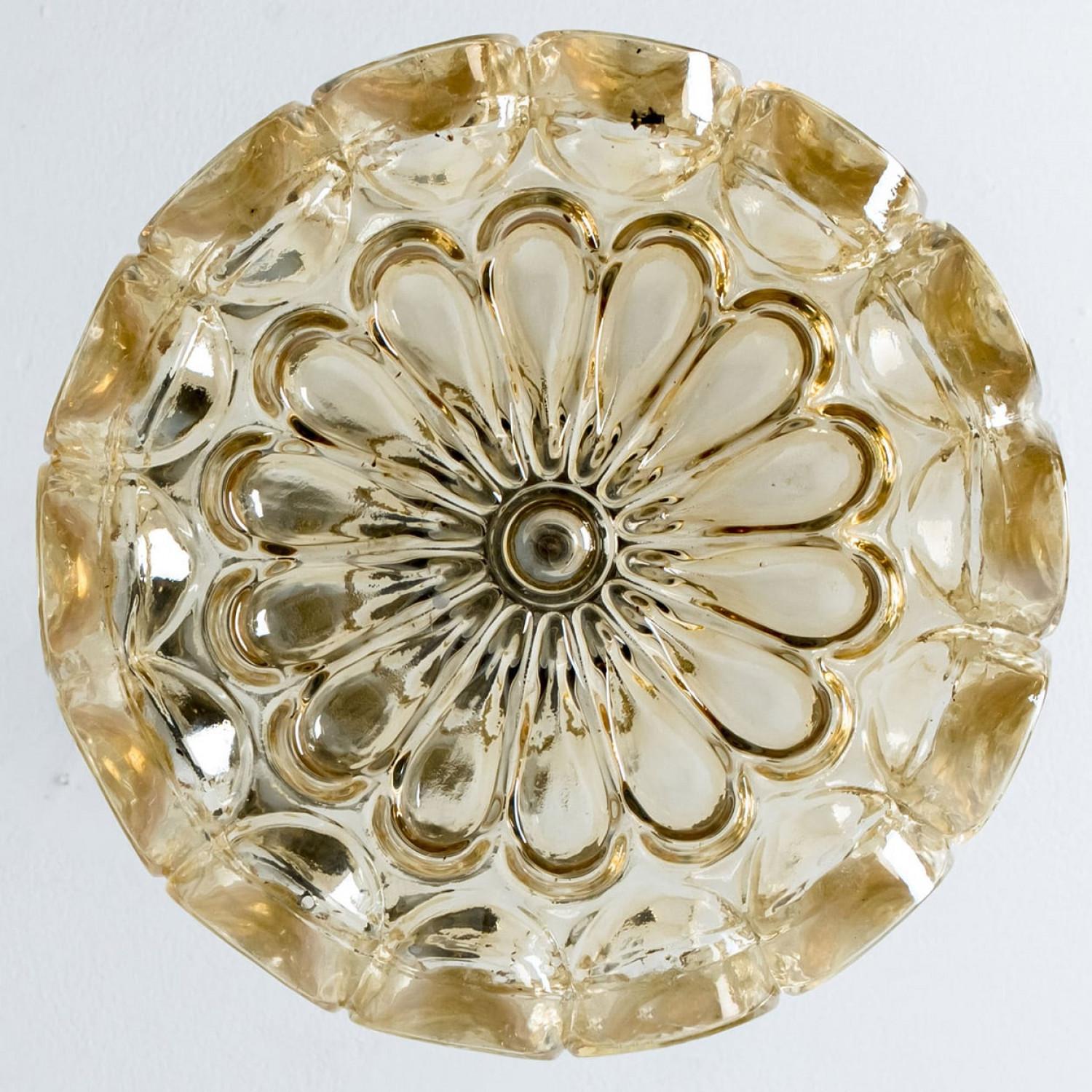 Ottone Set di due pedane in vetro di Helena Tynell per Glashütte Limburg, 1960 in vendita