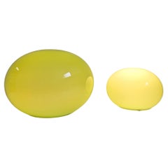 Set of two glass table lamps by ILU di Vetro