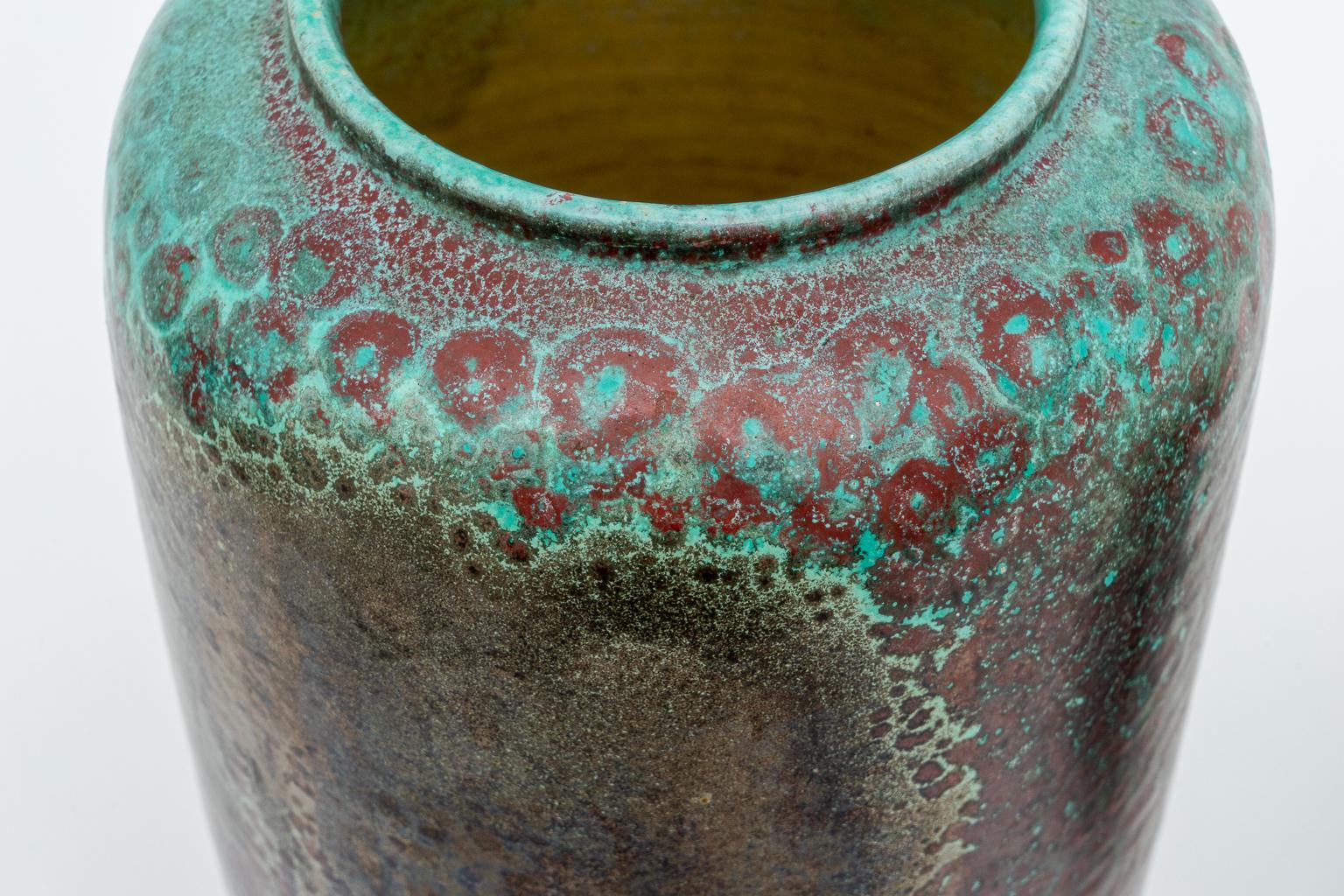 20th Century Set of Two Glazed Pottery Vases by Richard Uhlemeyer