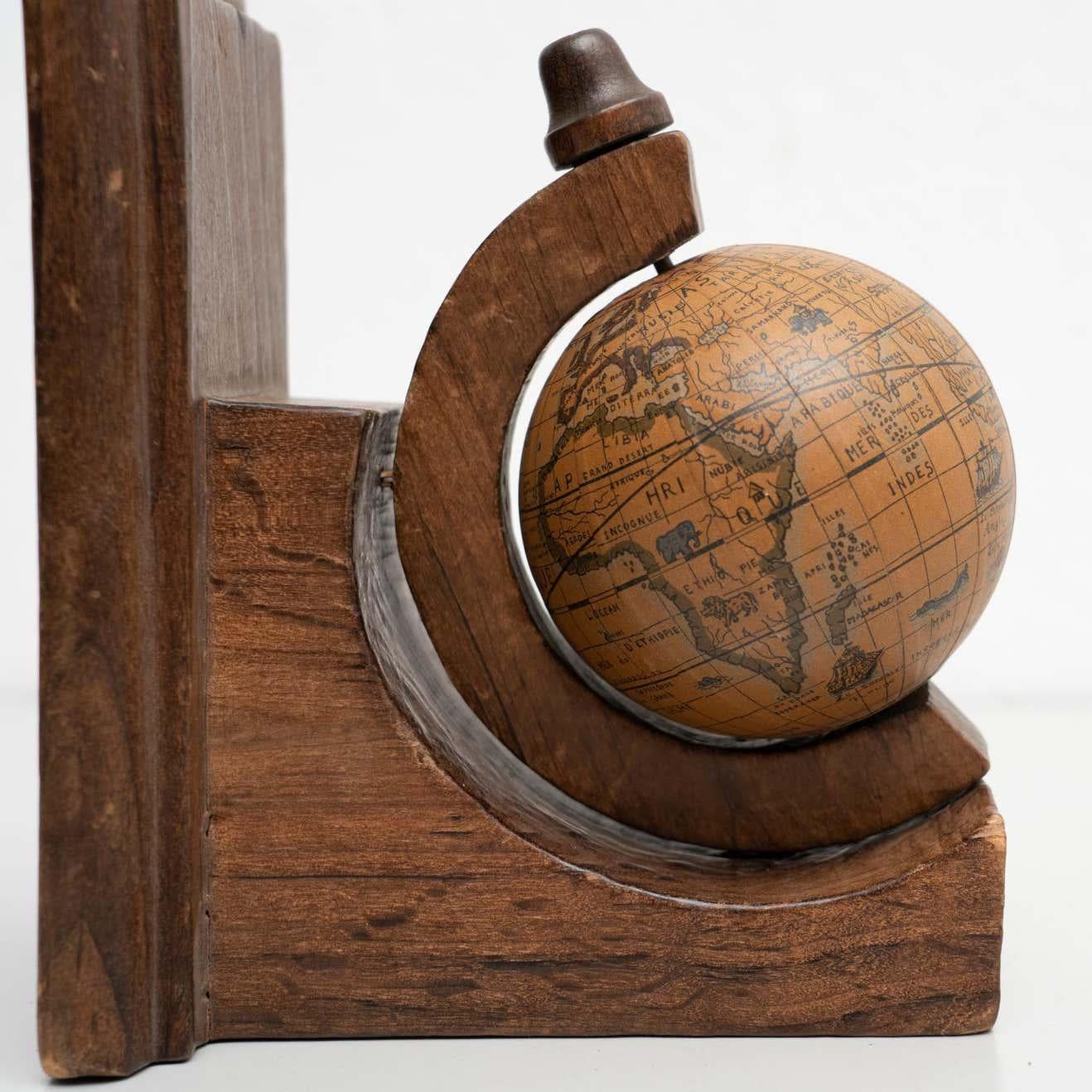 Late 20th Century Set of Two Globe Book Ends, circa 1970