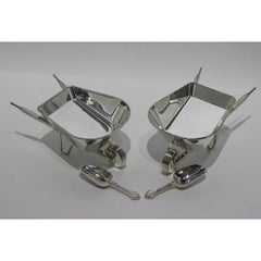 Set of Two Godinger Silverplate Wheelbarrows