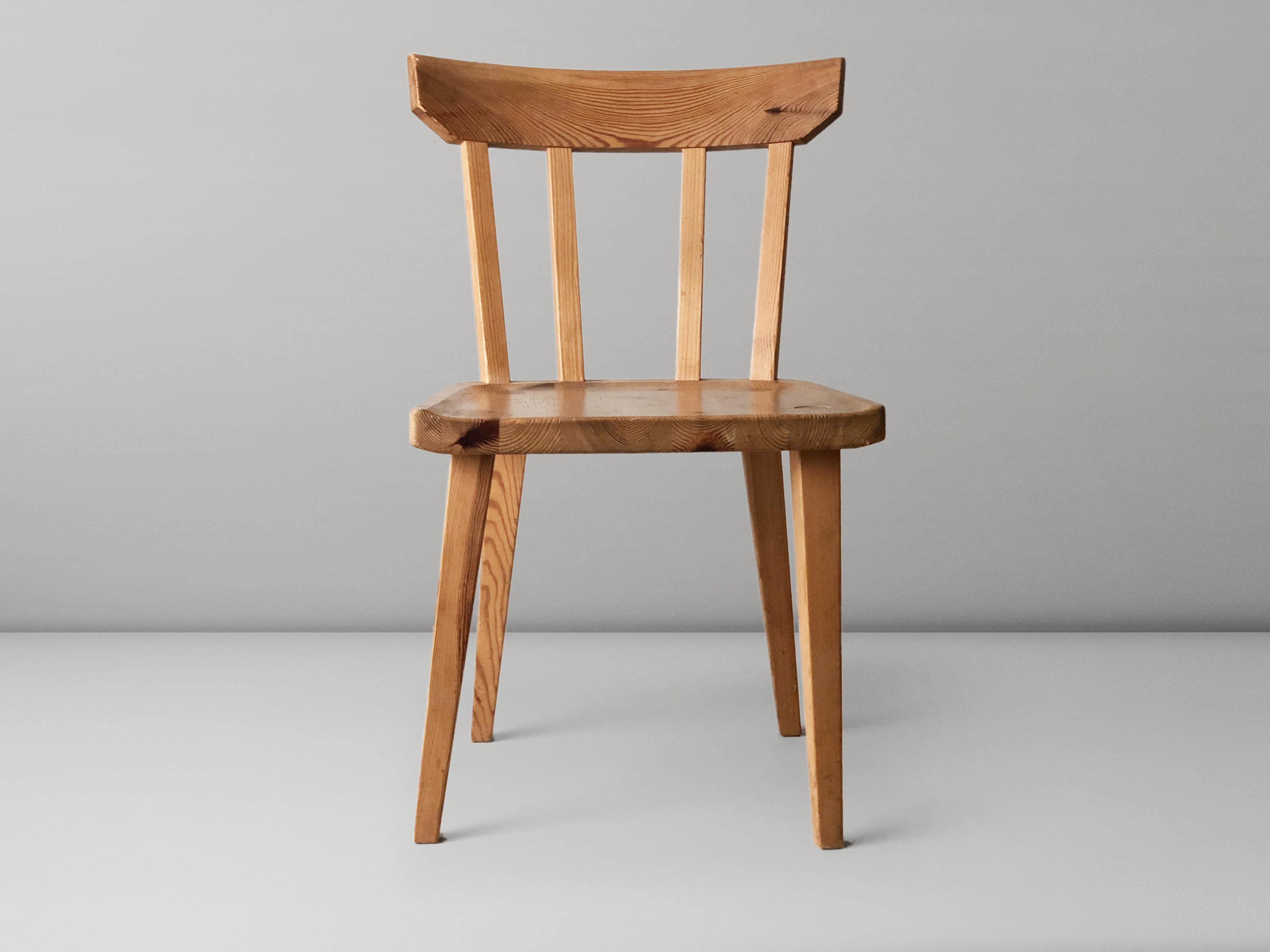 Scandinavian Modern Set of Two Göran Malmvall Swedish Pine Chairs for Karl Andersson & Söner