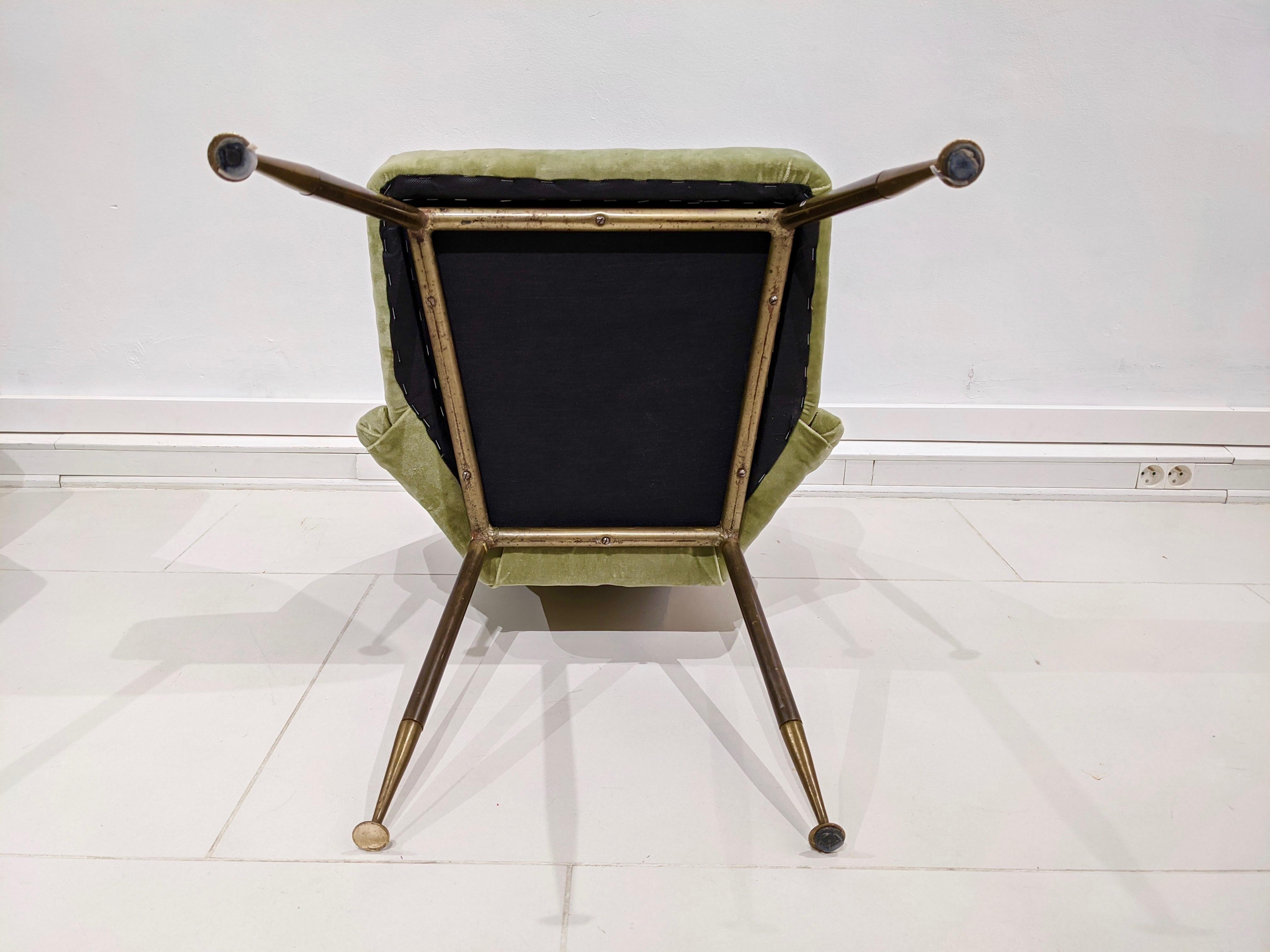 Set of Two Green Carlo Pagani Chairs, Arflex Edition, 1960 4