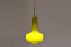 Set of Two Green Kreta Pendants by Jacob Bang for Fog & Mørup Holmegaard Denmark