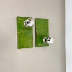 Set of Two green POP ART Fat Lava Wall Lights by Hustadt Lights Germany 1970s