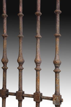 Set of Two Grilles Wrought Iron Baroque, 17th Century