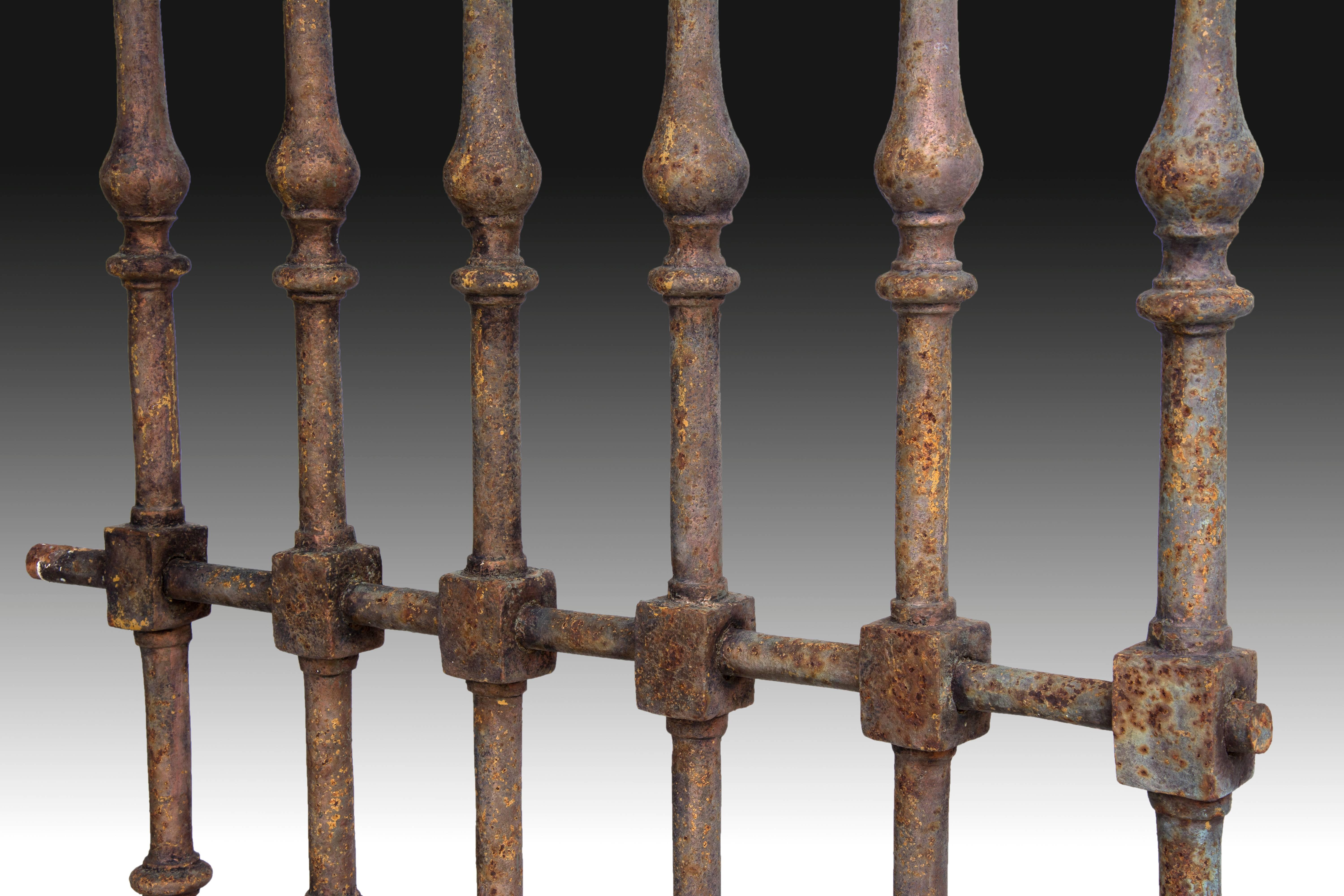 Spanish Set of Two Grilles Wrought Iron Baroque, 17th Century For Sale