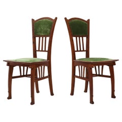 Antique Set of Two Gustave Serrurier-Bovy Chairs Ca.1900