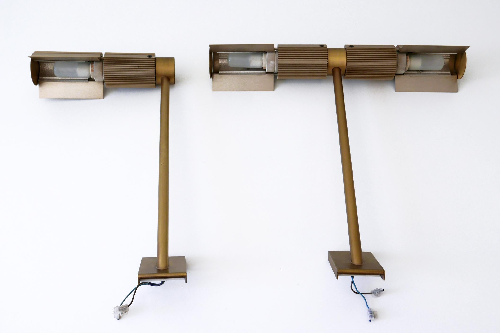 Late 20th Century Set of Two Haloprofil Wall Lamps by V. Frauenknecht for Swisslamps International For Sale