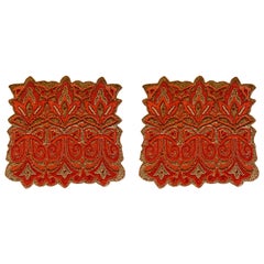 Vintage Set of Two Hand Beaded Placemats by Amy Seybert