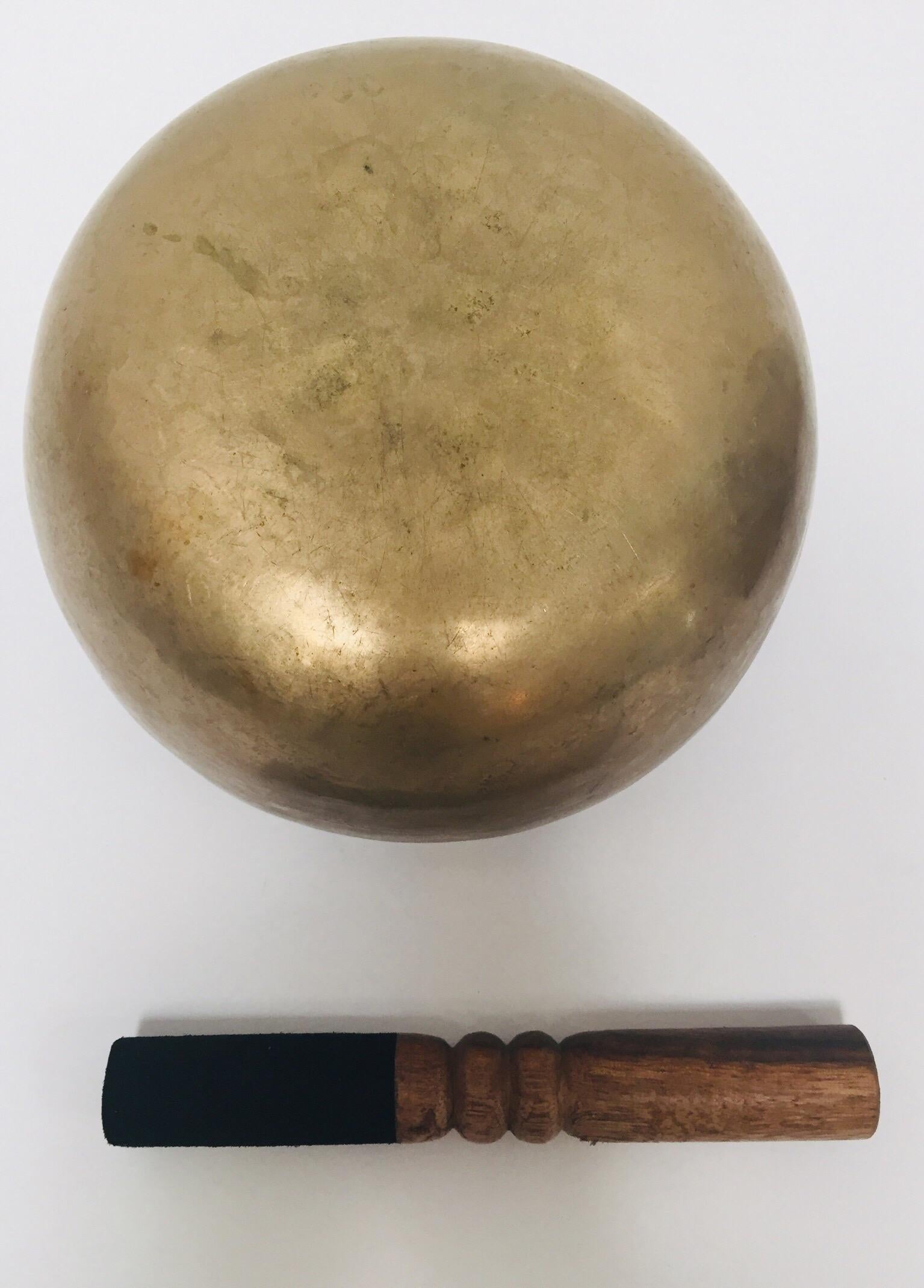 Set of Two Hand-Hammered Brass Singing Bowls 2