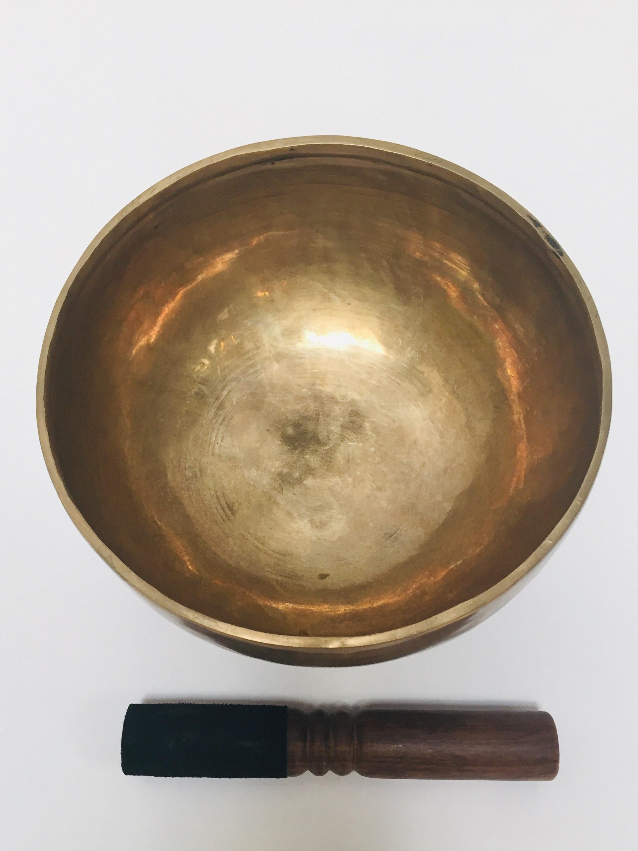 Set of Two Hand-Hammered Brass Singing Bowls 3