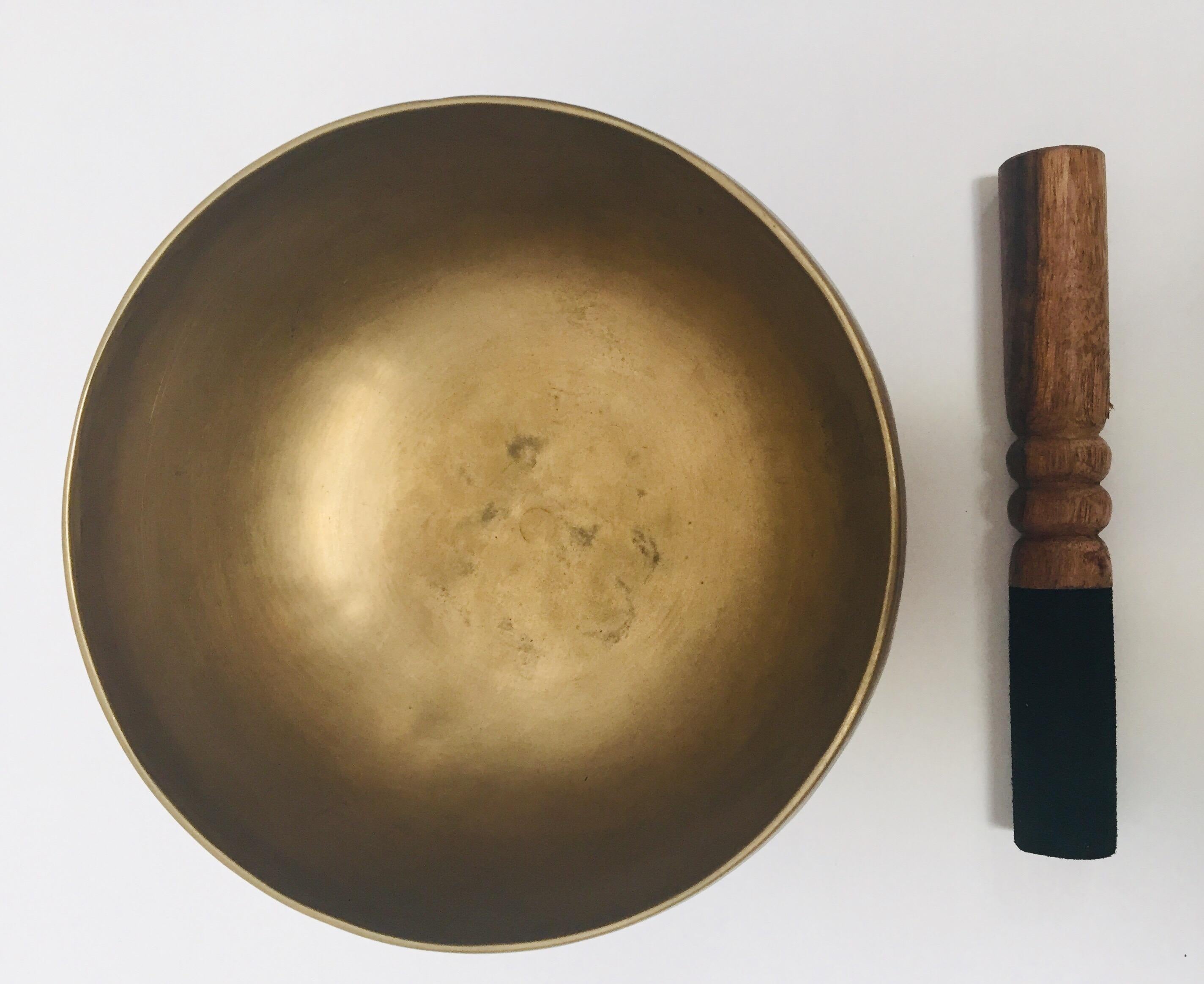 20th Century Set of Two Hand-Hammered Brass Singing Bowls