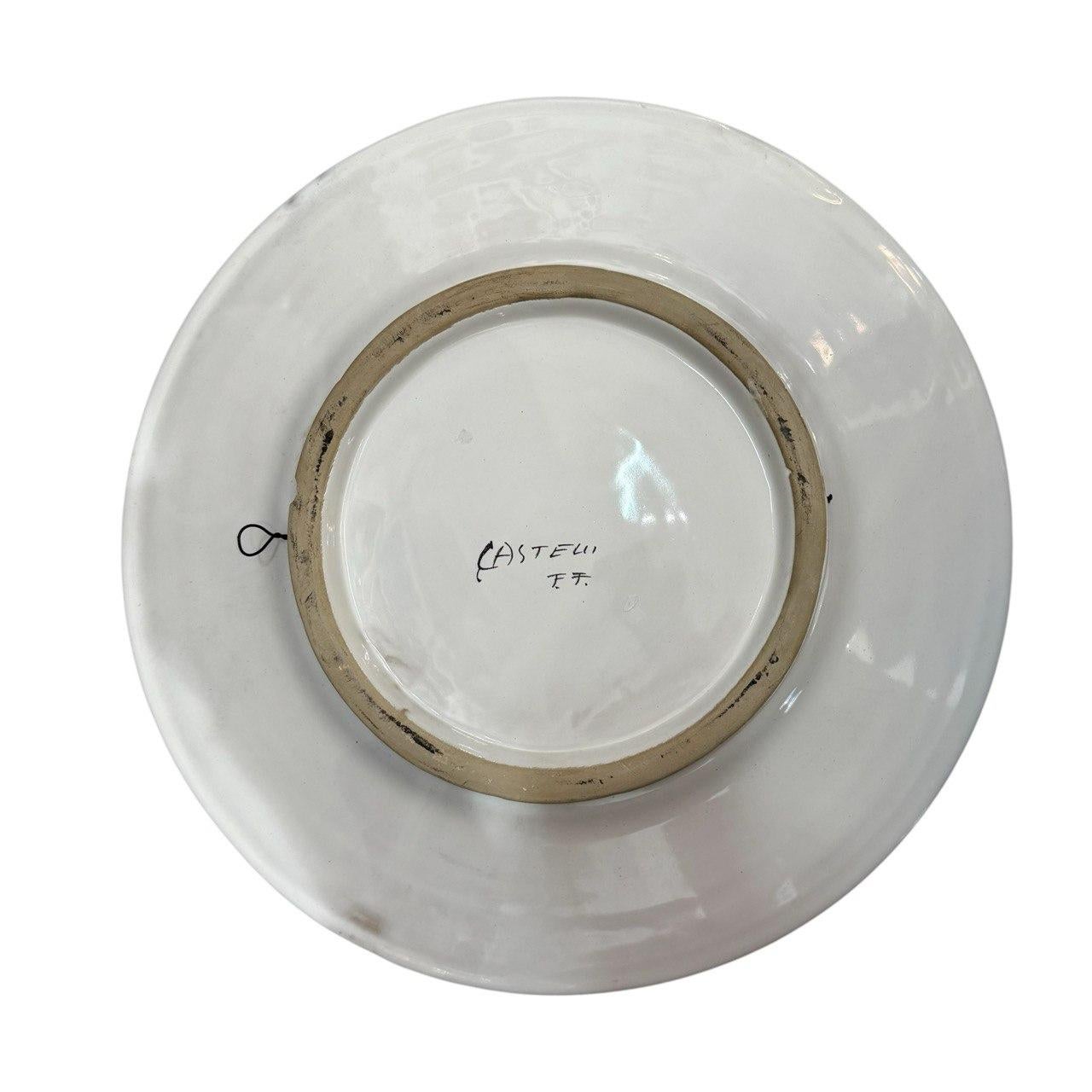 20th Century Set of Two Hand-Pair of Italian Renaissance Style Platters by N. Tapolini, 1970s For Sale